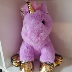 Unicorn Plush with Reversible Sequin Accents